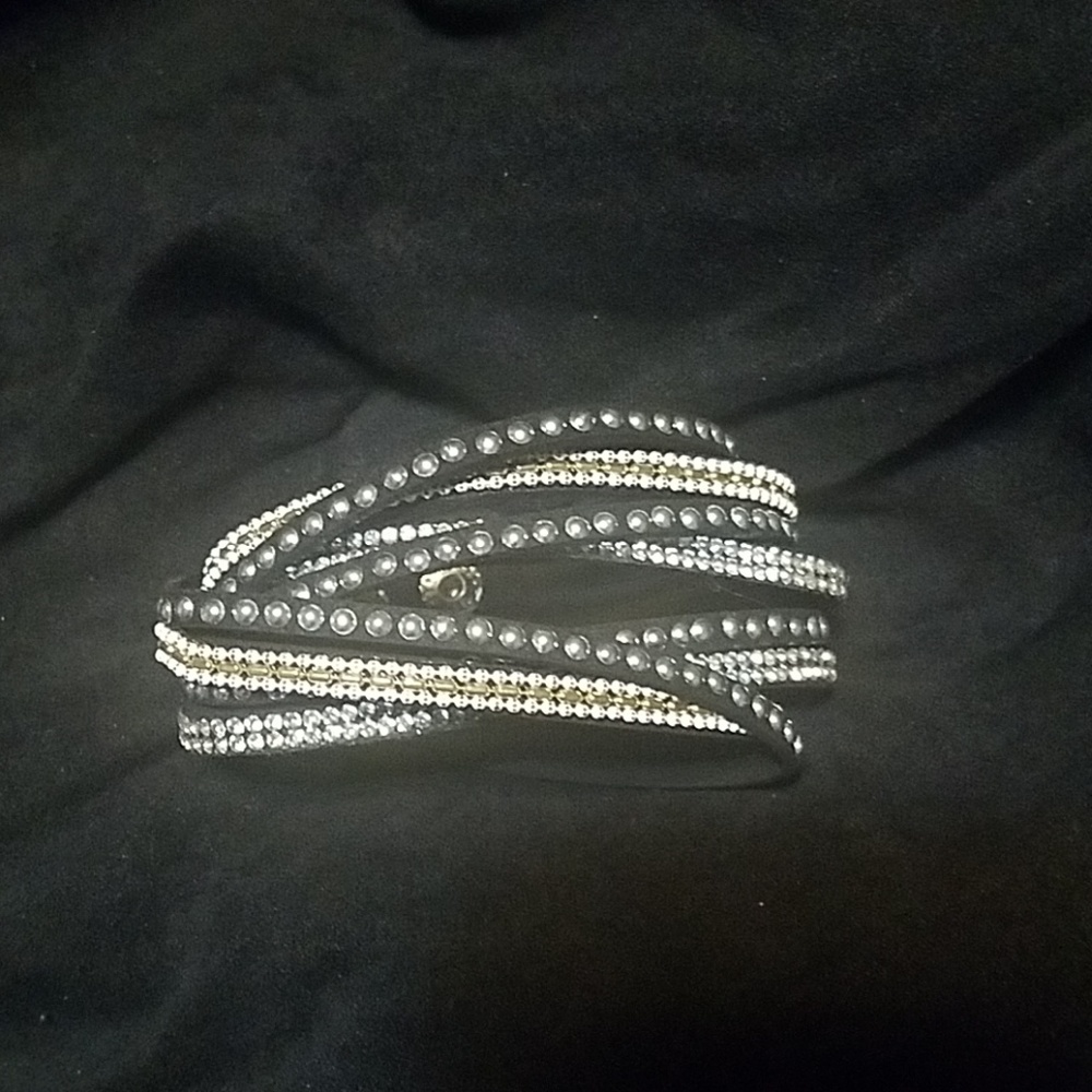 Black and silver bracelet
